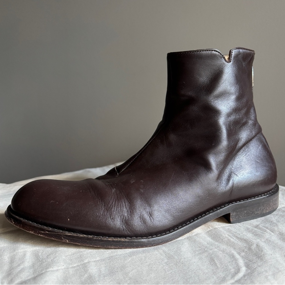 Leather Zip Ankle Boots Calvin Klein Collection Italy Men’s 8/Women’s 10 (EU 41) - Picture 3 of 8